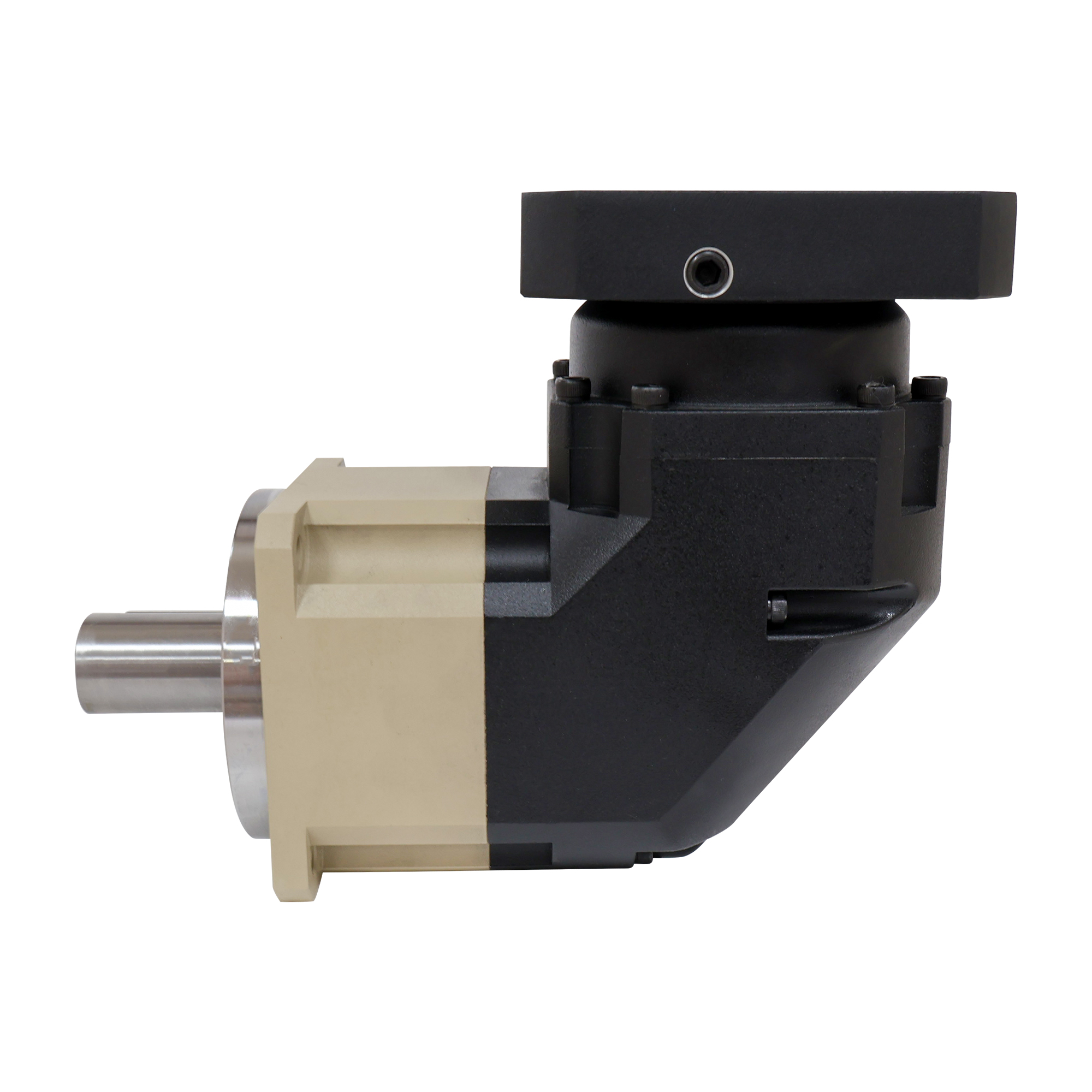 SBR 115 planetary gearbox, angled view