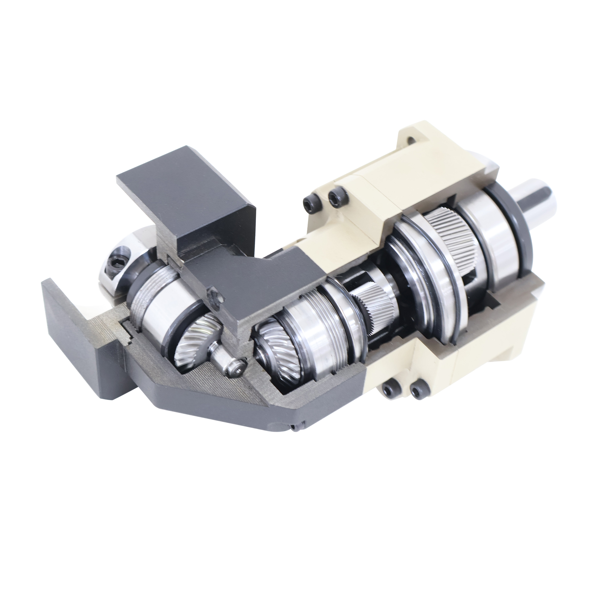 SBR Series planetary gearbox cutaway prototype, alternate view